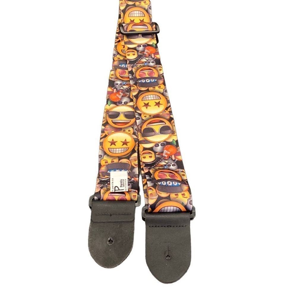 Guitar Strap Adjustable Emojis Guitars Skulls Perri’s Leathers
